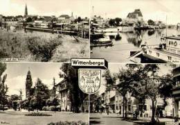 AK Wittenberge: Hafen, Rathaus, Bahnstraße, Gel, 1967 - Wittenberge