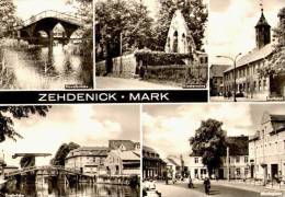 AK Zehdenick/Kr. Gransee, Marktplatz, Zugbrücke, Rathaus, Havelbrücke, Ung, 1970 - Gransee