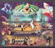 YU 2002-3078 EUROPA CEPT,YUGOSLAVIA, S/S, MNH - Hojas Y Bloques