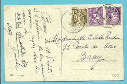 337+338 Op Kaart Met Stempel BRAY  (VK) - 1932 Ceres E Mercurio