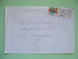 Denmark 1995 Cover From Kobenhavn To Kobenhavn - Map Of Avernako - Christmas Label Dwarf - Lettres & Documents