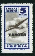 Pro Montepio IBERIA  5 Ptas  Sobrecarga TANGER ** - Wohlfahrtsmarken