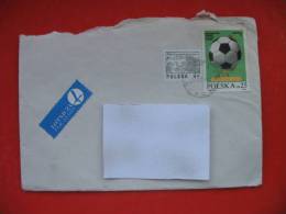 LETTER FROM POLAND TO YUGOSLAVIA,2 STAMPS (SOCCER) - Zonder Classificatie