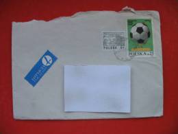 LETTER FROM POLAND TO YUGOSLAVIA,2 STAMPS (SOCCER) - Non Classificati