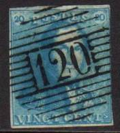 2  Obl  120 Tournai  Touché - 1849 Hombreras