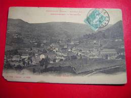 CPA  88  CORNIMONT  VOSGES  ARRONDISSEMENT DE REMIREMONT   VUE GENERALE  VOYAGEE 1914  TIMBRE  CARTE EN ETAT MOYEN - Cornimont