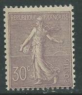 France N° 133 XX Type Semeuse Lignée 30 C. Bleu Sans Charnière Gomme D´origine Intacte,   TB - Unused Stamps