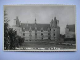 Ma Réf: 63-14-39.     GENCAY        Château De La Roche.   ( Glacée )    ( Carte Photo ). - Gencay