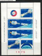 POLAND 1975 APOLLO SOJUZ SPACE FLIGHT SHEETLET NHM USA Russia ZSSR USSR Earth Cosmos - United States