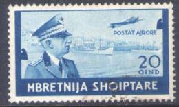 Alba07u - ALBANIA - Sassone Posta Aerea # 7 Usato - Albania