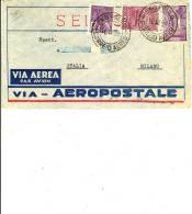 STORIA POSTALE 1933 VIA AEROPOSTALE - Lettres & Documents