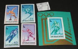 Bulgaria   Olympia Lake Placid  1980   2824-27  B94  ** MNH Postfrisch #2959 - Inverno1980: Lake Placid