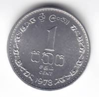 @Y@  Ceylon  Sri Lanka   1 Cent 1978  UNC   (C116) - Sri Lanka