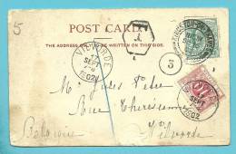 Kaart Vanuit KINGSTON (G.B.) , Getaxeerd (taxe) Met TX 5 Met Stempel VILVORDE - Lettres & Documents