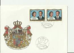 LUXEMBOURG 1991 - FDC WEDDING FEBRUARY 16 - VIVE LES PRINCES - W 1 ST OF 8 FR. RELUX3113 - FDC