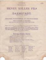 F237  Henry Keller Tarifs De Graines Darmstadt  1911 4 Pages - 1900 – 1949