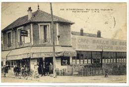 Carte Postale Ancienne Stains - Rue Du Port, Angle De La Rue De L'Avenir - Café, Bureau De Tabac - Stains