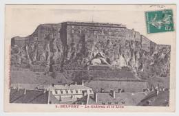 (RECTO / VERSO) BELFORT EN 1911 - N° 2 - LE CHATEAU ET LE LION - Belfort – Le Lion