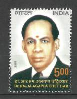 INDIA, 2007, Dr R M Alagappa Chettiar, (Industrialist And Academician),  MNH, (**) - Unused Stamps