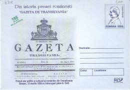 Rumänien 2003. Presse, 165 Jahre Zeitung Gazeta De Transilvania (4.315) - Brieven En Documenten