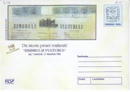 Rumänien 2003.  Presse, 145 Jahre Zeitung Zimbrulu Vulturulu (4.316) - Storia Postale