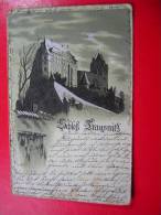 CPA DOS SIMPLE ALLEMAGNE SCHLOK FRAUSNITZ  VOYAGEE  1901 ?? TIMBRE - Landshut