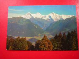 CPSM  SUISSE BEATENBERG LUTSCHINENTAL    EIGER MONCH JUNGFRAU      NON VOYAGEE - Beatenberg