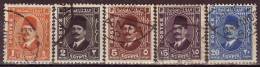 - EGYPTE - 1936 - YT N° 172 / 173 + 175 + 177 / 178  -  Oblitérés - - Used Stamps