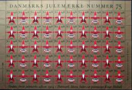 Denmark Christmas Seal 1978/1982 MNH Full Sheet Unfolded - Feuilles Complètes Et Multiples