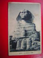 CPA  EGYPTE LE PHINX DE GISEH  NON VOYAGEE  ATTENTION ETAT MOYEN  / MAUVAIS ,NOMBREUX PLIS ,ETC - Sphinx
