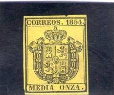 ESPANA 1854 OFICIAL SIN GOMA NO GUM - Officials