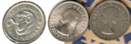 AUSTRALIA 1 SHILLING ANIMAL FRONT QEII HEAD BACK 1957 2ND TYPE CV$10AUS AVF SILVER KM ?READ DESCRIPTION CAREFULLY !!! - Shilling