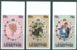 LESOTHO - 1981 - MNH/*** LUXE -  WEDDING DIANA CHARLES - Mi 344-346 - Lot 7205 UNPERF. !!! - Lesotho (1966-...)