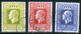 Norwegen  1969  Freimarken - König Olaf V  (3 Gest. (used))  Mi: 588, 590-91 (0,60 EUR) - Oblitérés