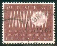 Norwegen  1965  100 Jahre Intern. Fernmeldeunion (UIT)  (1 Gest. (used))  Mi: 526 (0,20 EUR) - Oblitérés