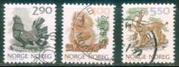 Norwegen  1988-91  Freimarken - Natur   (3 Gest. (used))  Mi: 986, 1011, 1059 (0,90 EUR) - Gebruikt