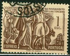 PORTOGALLO, PORTUGAL, ILHA TERCEIRA, 1951, FRANCOBOLLO USATO, Scott 736, Yt 749, Afi 738 - Gebraucht