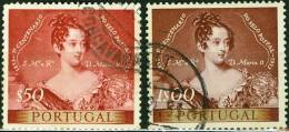 PORTOGALLO, PORTUGAL, CENTENARIO DEL FRANCOBOLLO, 1953, FRANCOBOLLI USATI, Scott 784,785  YT 797,798    Afi 786,787 - Usati