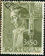 PORTOGALLO, PORTUGAL, MANUEL DA NOBREGA, 1954, FRANCOBOLLO USATO, Scott 802, YT 815, Afi 804 - Gebraucht