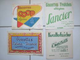 Buvards Biscottes Coop Duchesne Sancier Reine De France Amiens - Collections, Lots & Séries