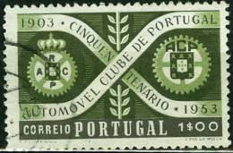 PORTOGALLO, PORTUGAL, AUTOMOBILE CLUB, 1953, FRANCOBOLLO USATO, Scott 780, YT 793, Afi 782 - Used Stamps