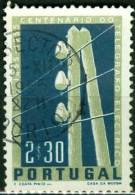 PORTOGALLO, PORTUGAL, CENTENARIO TELEGRAFO, 1955, FRANCOBOLLO USATO, Scott 815, YT 828, Afi 817 - Gebraucht