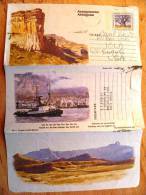 Aerogramme Sent From RSA South Africa To Lithuania, Tree, Mountains, Ship - Storia Postale