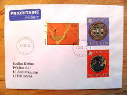 Cover Sent From Norway To Lithuania , Europa Cept 1981, Jason - Lettres & Documents