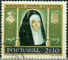 PORTOGALLO, PORTUGAL, QUEEN LEONOR, 1958, FRANCOBOLLO USATO, Scott 842, YT 855, Afi 845 - Gebraucht