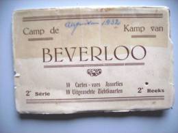 België Belgique Kamp Van Beverloo Militair Carnet Détachables A Déplier  10 Cartes Postales Map Booklet Old - Autres & Non Classés