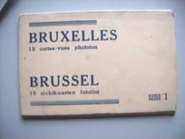 België Belgique Brussel Bruxelles Carnet Détachables A Déplier  10 Cartes Postales Map Booklet Old - Other & Unclassified