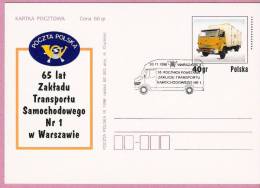 Poland 1996, WARSZAWA, Postal Transport,  Auto Car  Voiture Truck - Trucks