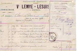 Beauraing - 1880 - Imprimerie De Lemye-Lesuisse + Déclaration De Versement - Druck & Papierwaren