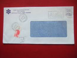 LETTRE DE 1982 EN FRANCHISE - LETTRE EN POSTE RESTANTE - MANQUE TP TAXE -  AFFT DU 1.80  GANDON ROUGE -  " TRES RARE " - - 1960-.... Covers & Documents